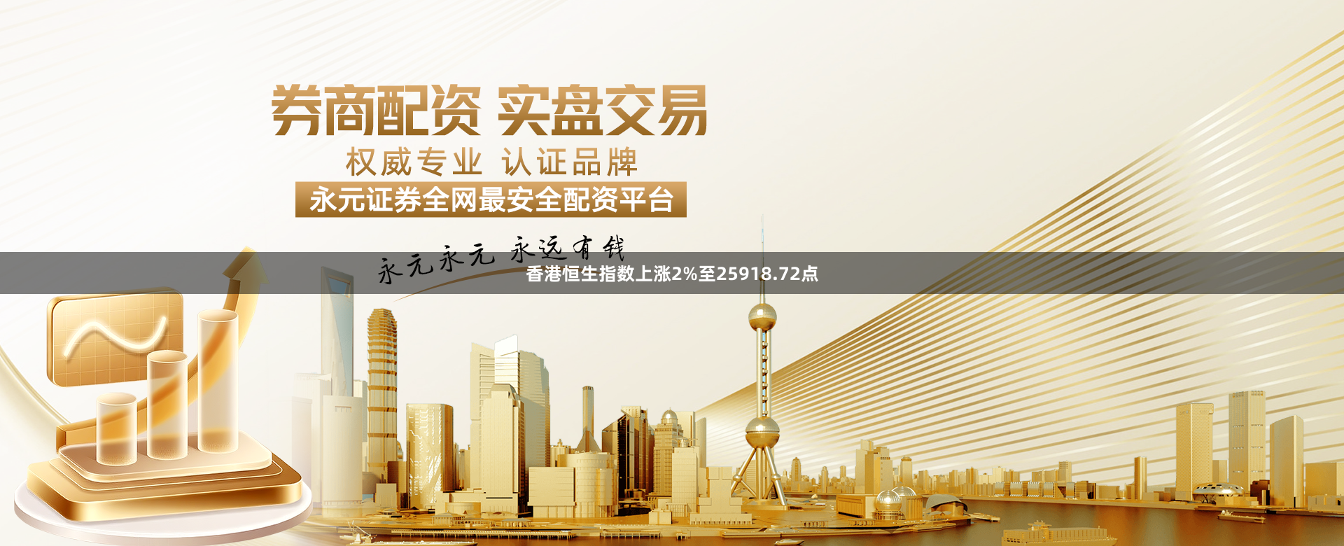 香港恒生指数上涨2%至25918.72点